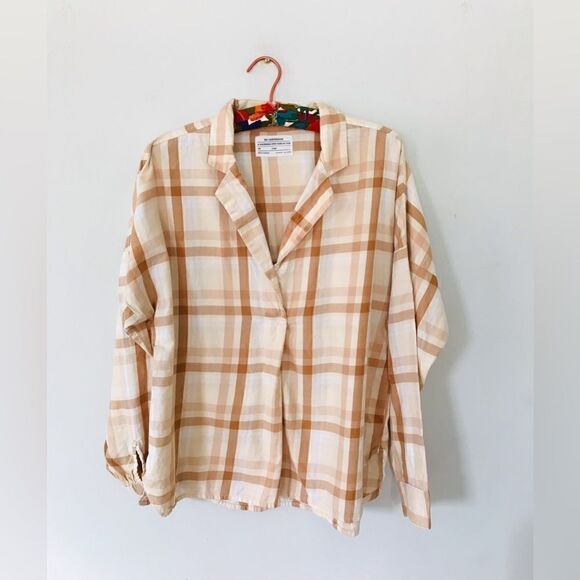 REI | women’s plaid pullover long sleeve top - Picture 1 of 5